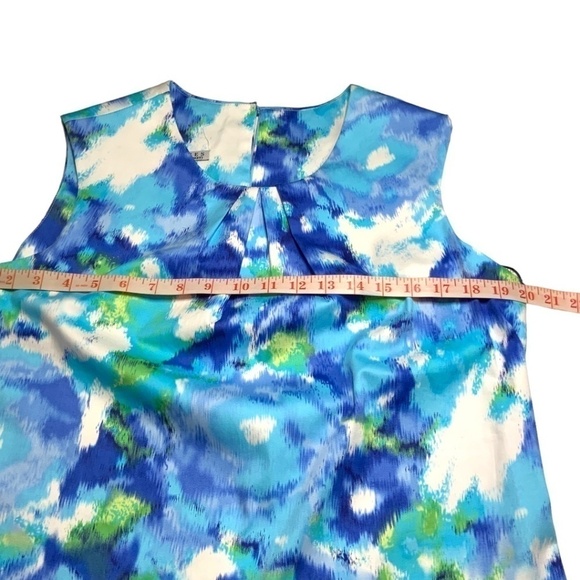 Clothes by Muriel Dombret Floral Cotton Gathered Tank Top NWT US Sz 12 - Picture 6 of 11